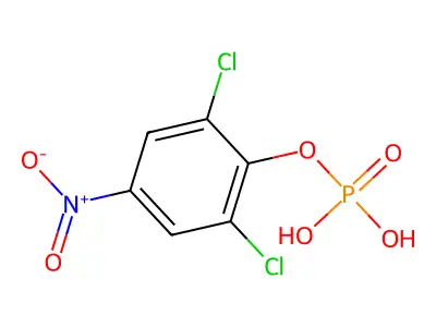 2,6-Dichloro-4-nitrophenyl phosphate structure
