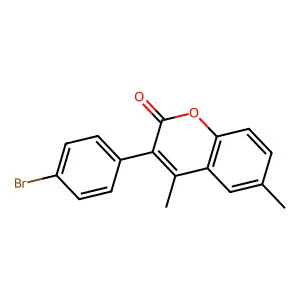 3-(4-Bromophenyl)-4,6-dimethylchromen-2-one structure