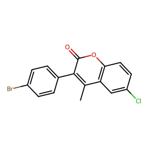 3-(4-Bromophenyl)-6-chloro-4-methylchromen-2-one structure
