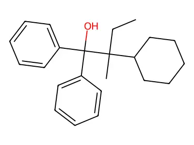 (+)-2-Cyclohexyl-1,1-diphenyl-2-methyl-1-butanol structure
