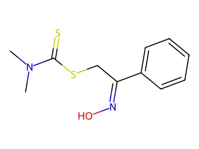 Carbamodithioic acid, dimethyl-, 2-(hydroxyimino)-2-phenylethyl ester, (Z)- structure