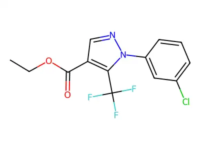 Ethyl 1-(3-chlorophenyl)-5-(trifluoromethyl)-1H-pyrazole-4-carboxylate structure