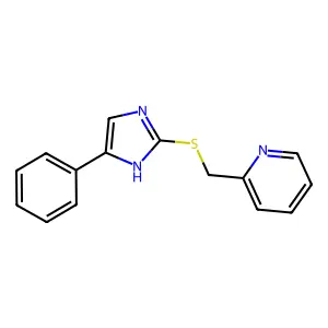Pyridine, 2-[[(4-phenyl-1H-imidazol-2-yl)thio]methyl]- structure
