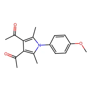 Ethanone, 1-(4-acetyl-1-(4-methoxyphenyl)-2,5-dimethylpyrrol-3-yl)- structure