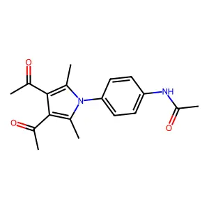 Acetamide, N-[4-(3,4-diacetyl-2,5-dimethyl-1H-pyrrol-1-yl)phenyl]- structure