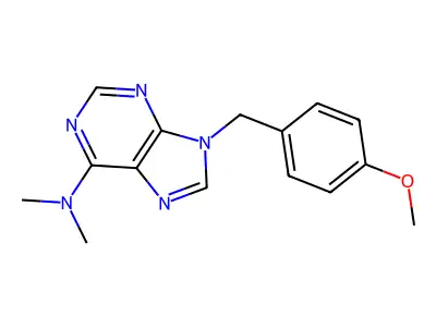 9H-Purin-6-amine, 9-((4-methoxyphenyl)methyl)-N,N-dimethyl- structure