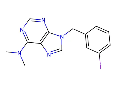 9H-Purin-6-amine, 9-((3-iodophenyl)methyl)-N,N-dimethyl- structure