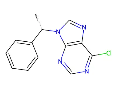 6-Chloro-9-(1-phenylethyl)purine structure