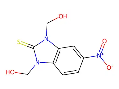 2H-Benzimidazole-2-thione, 1,3-dihydro-1,3-bis(hydroxymethyl)-5-nitro- structure
