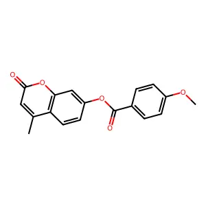 4-Methyl-2-oxo-2H-1-benzopyran-7-yl 4-methoxybenzoate structure