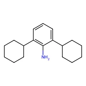 Benzenamine, 2,6-dicyclohexyl- structure