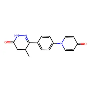 4,5-Dihydro-5-methyl-6-(4-(4-oxo-1(4H)-pyridinyl)phenyl)-3(2H)-pyridazinone structure