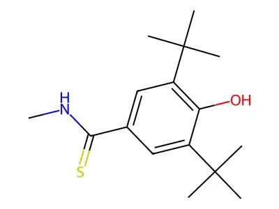 3,5-Ditert-butyl-4-hydroxy-N-methylbenzenecarbothioamide structure