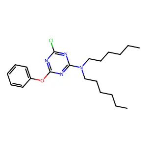 4-Chloro-N,N-dihexyl-6-phenoxy-1,3,5-triazin-2-amine structure