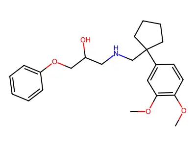 1-[[1-(3,4-Dimethoxyphenyl)cyclopentyl]methylamino]-3-phenoxypropan-2-ol structure
