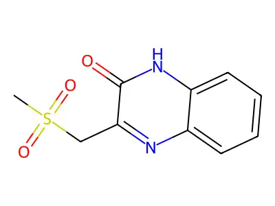 2(1H)-Quinoxalinone, 3-[(methylsulfonyl)methyl]- structure