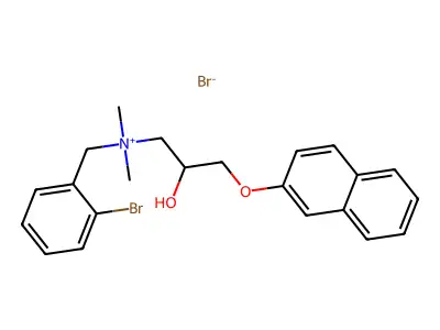 2-Bromo-N-(2-hydroxy-3-(2-naphthalenyloxy)propyl)-N,N-dimethylbenzenemethanaminium bromide structure