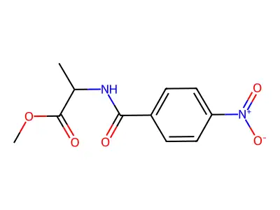 methyl (4-nitrobenzoyl)-L-alaninate structure