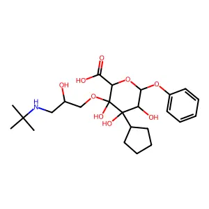 1''-Dehydropenbutolol 2-glucuronide structure