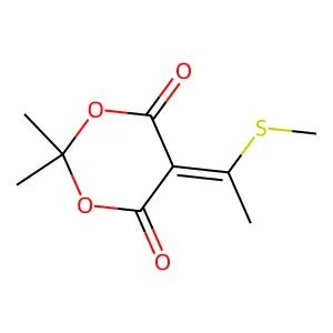 1,3-Dioxane-4,6-dione, 2,2-dimethyl-5-[1-(methylthio)ethylidene]- structure