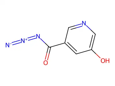 5-Hydroxy-3-pyridinecarbonyl azide structure