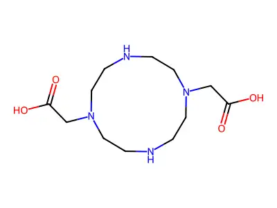 1,4,7,10-Tetraazacyclododecane-1,7-diacetic acid structure