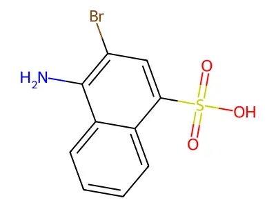 1-Naphthalenesulfonic acid, 4-amino-3-bromo- structure