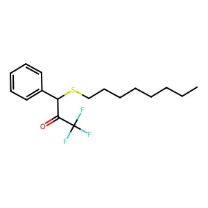 1,1,1-Trifluoro-3-octylthio-3-phenylpropan-2-one structure