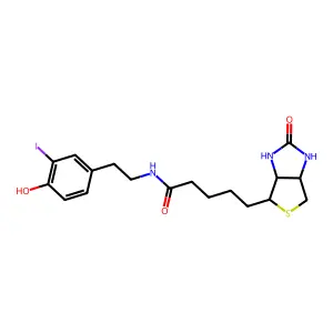 N-(4-羟基-3-碘苯乙基)生物素酰胺 structure
