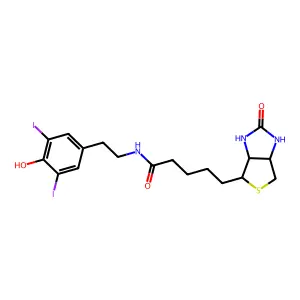 N-(4-羟基-3,5-二碘苯乙基)生物素酰胺 structure