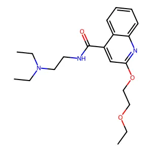 Cinchoninamide, N-(2-(diethylamino)ethyl)-2-(2-ethoxyethoxy)- structure