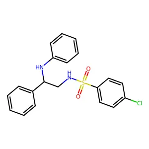 Benzenesulfonamide, 4-chloro-N-[2-phenyl-2-(phenylamino)ethyl]- structure