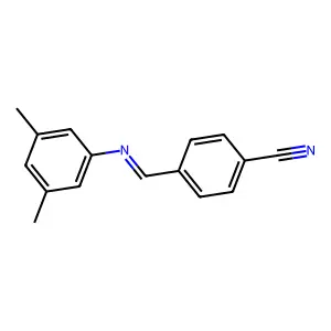 4-{[(3,5-Dimethylphenyl)imino]methyl}benzonitrile structure