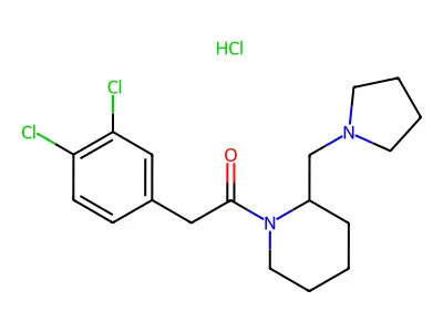 2-(3,4-Dichlorophenyl)-1-[2-(1-pyrrolidinylmethyl)-1-piperidinyl]ethanone structure