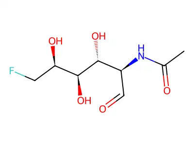2-Acetamido-2,6-dideoxy-6-fluorogalactose structure