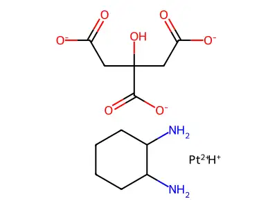1,2-Cyclohexanediamine, platinum complex, trans- structure