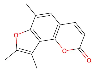 2H-Furo(2,3-h)-1-benzopyran-2-one, 6,8,9-trimethyl- structure