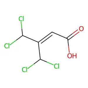 4,4-二氯-3-(二氯甲基)丁-2-烯酸 structure