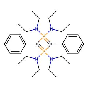 1,3-Diphosphacyclobutadiene, 1,1,3,3-tetra(diethylamino)-2,4-diphenyl- structure