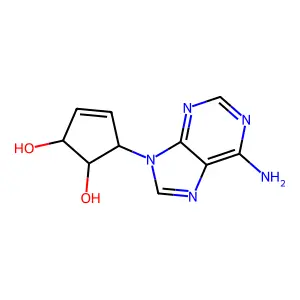 9-(2',3'-二羟基环戊-4'-烯基)腺嘌呤 structure
