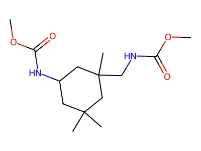 Methyl (3-{[(methoxycarbonyl)amino]methyl}-3,5,5-trimethylcyclohexyl)carbamate structure