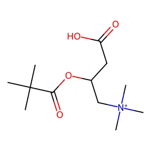 [3-Carboxy-2-(2,2-dimethylpropanoyloxy)propyl]-trimethylazanium structure