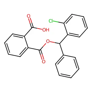 Phthalic acid mono-((2-chloro-phenyl)-phenyl-methyl) ester structure