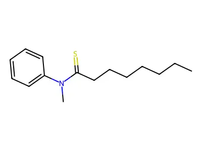 Octanethioamide, N-methyl-N-phenyl- structure