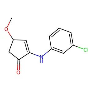 2-Cyclopentenone, 2-(3-chloroanilino)-4-methoxy- structure