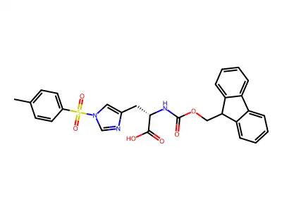 Nalpha-Fmoc-N(im)-tosyl-L-histidine structure