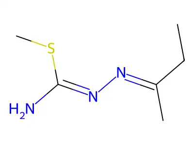 Hydrazinecarboximidothioic acid, (1-methylpropylidene)-, methyl ester structure