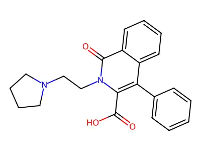 3-Isoquinolinecarboxylic acid, 1,2-dihydro-1-oxo-4-phenyl-2-(2-(1-pyrrolidinyl)ethyl)- structure