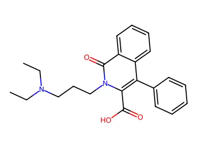 3-Isoquinolinecarboxylic acid, 1,2-dihydro-2-(3-(diethylamino)propyl)-1-oxo-4-phenyl- structure