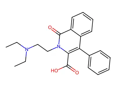 3-Isoquinolinecarboxylic acid, 1,2-dihydro-2-(2-(diethylamino)ethyl)-1-oxo-4-phenyl- structure
